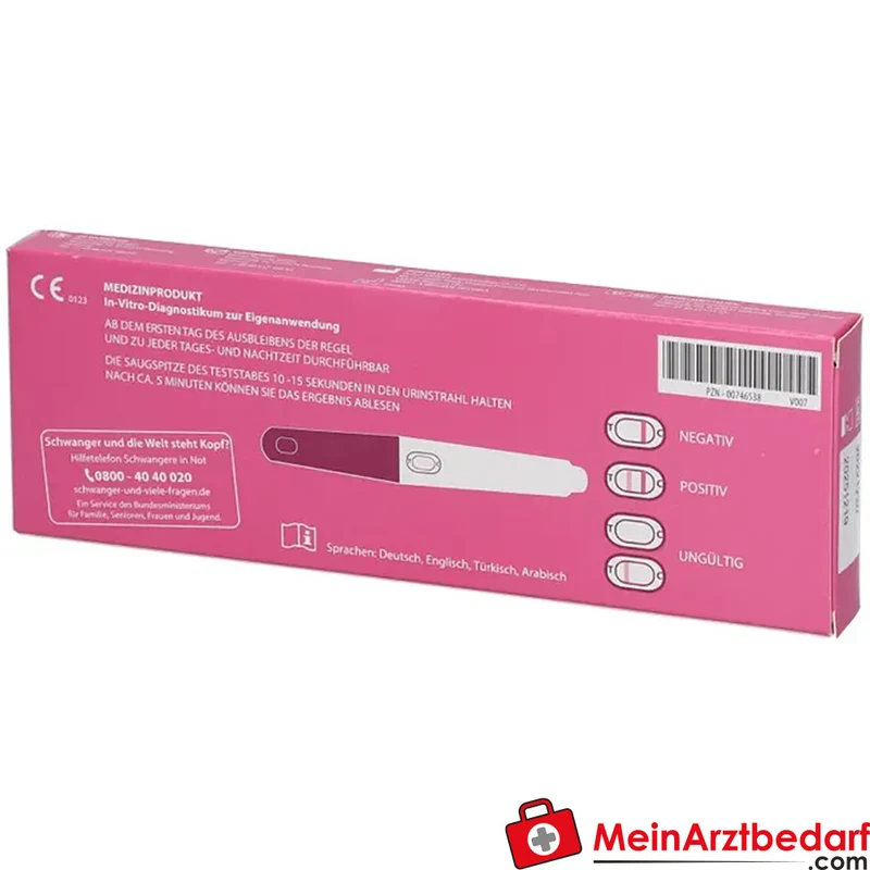 Be Sure Schwangerschaftstest 25 mIU/ml HCG Teststäbchen 1 Stück