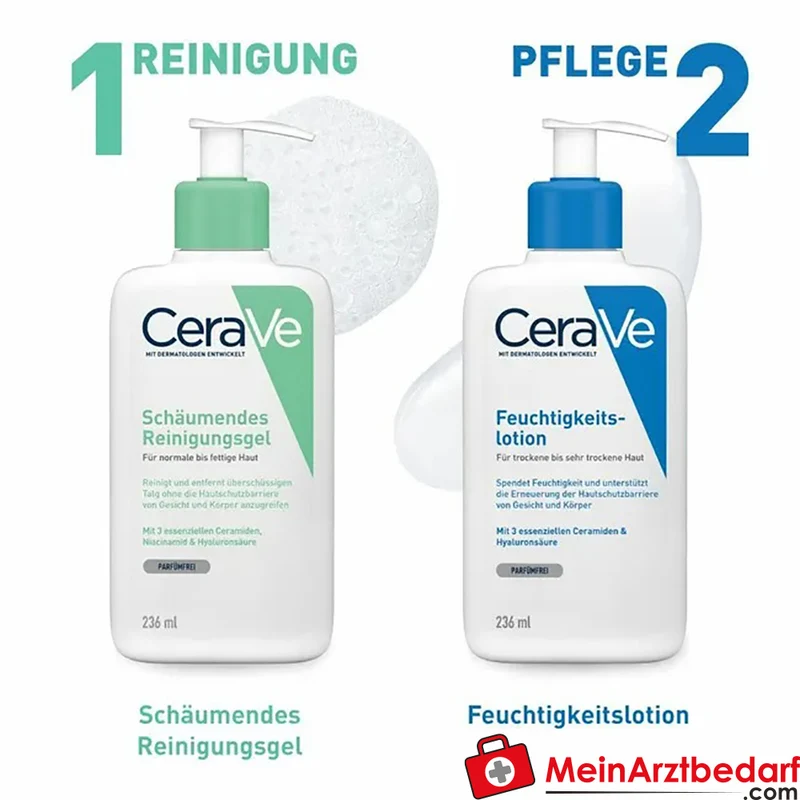 CeraVe Feuchtigkeitslotion leichte Körperlotion mit Ceramiden und Hyaluronsäure 236 ml