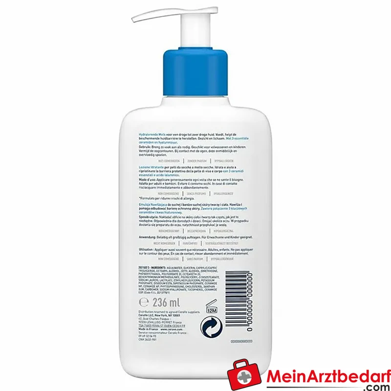 CeraVe Feuchtigkeitslotion leichte Körperlotion mit Ceramiden und Hyaluronsäure 236 ml