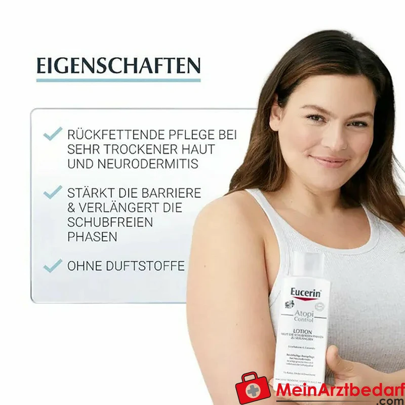 Eucerin AtopiControl Lotion mit Ceramid-3 und Licochalcone A, 250 ml