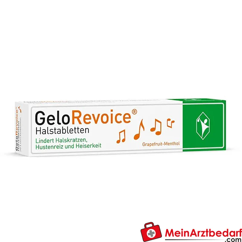 GeloRevoice Halstabletten Grapefruit-Menthol mit Hyaluronsäure, Xanthan & Carbomer 20 Stück