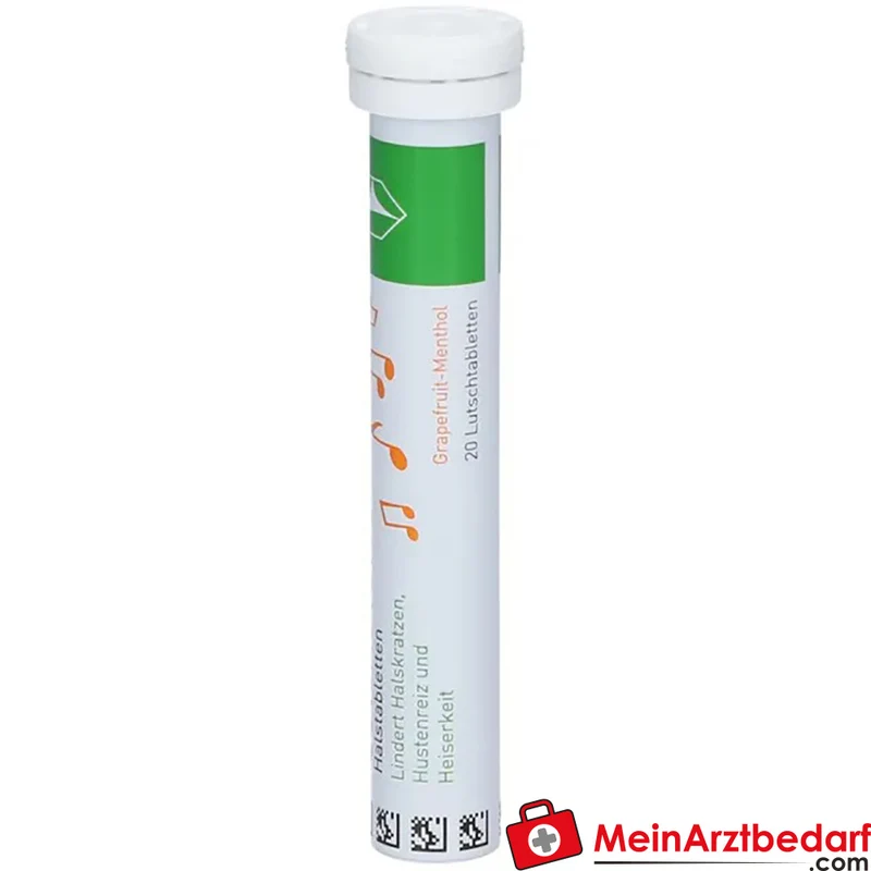 GeloRevoice Halstabletten Grapefruit-Menthol mit Hyaluronsäure, Xanthan & Carbomer 20 Stück
