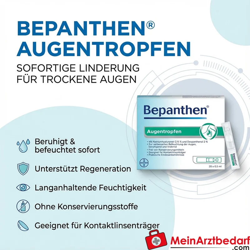 Bepanthen Augentropfen Dexpanthenol 10 mg, Hyaluronsäure 0,75 mg, 10 ml