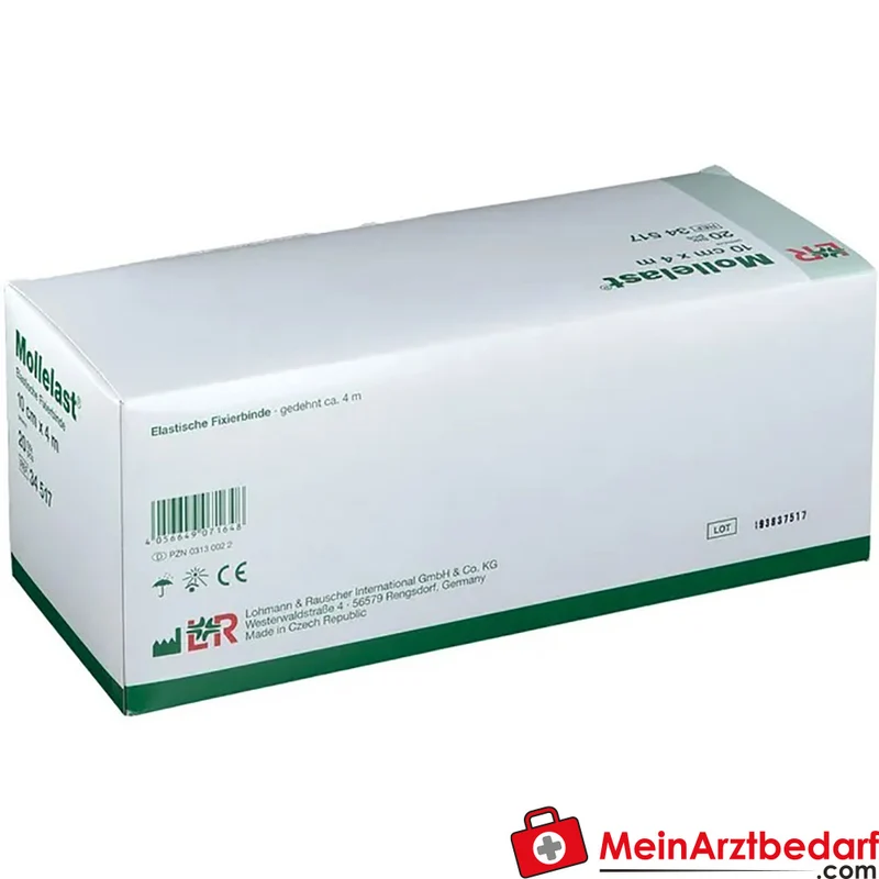 Mollelast® Elastische Fixier- und Kompressionsbinde 10 cm x 4 m, 20 Stück