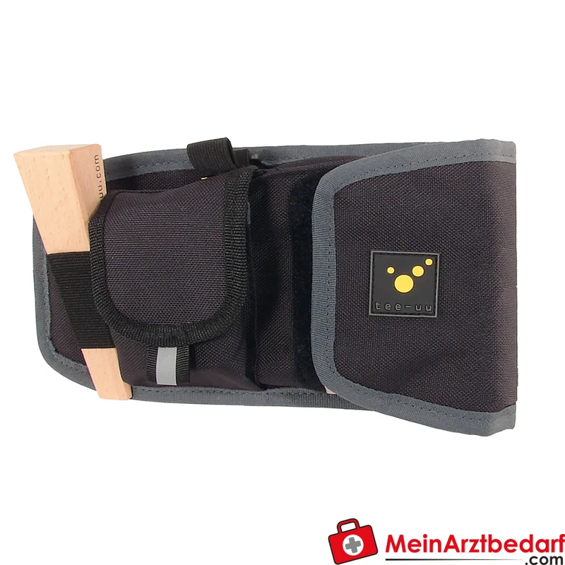 TEE-UU Cardio Stethoskop-Holster gepolstert mit GLOVE-FIX und Gürtel-/Koppelbefestigung schwarz