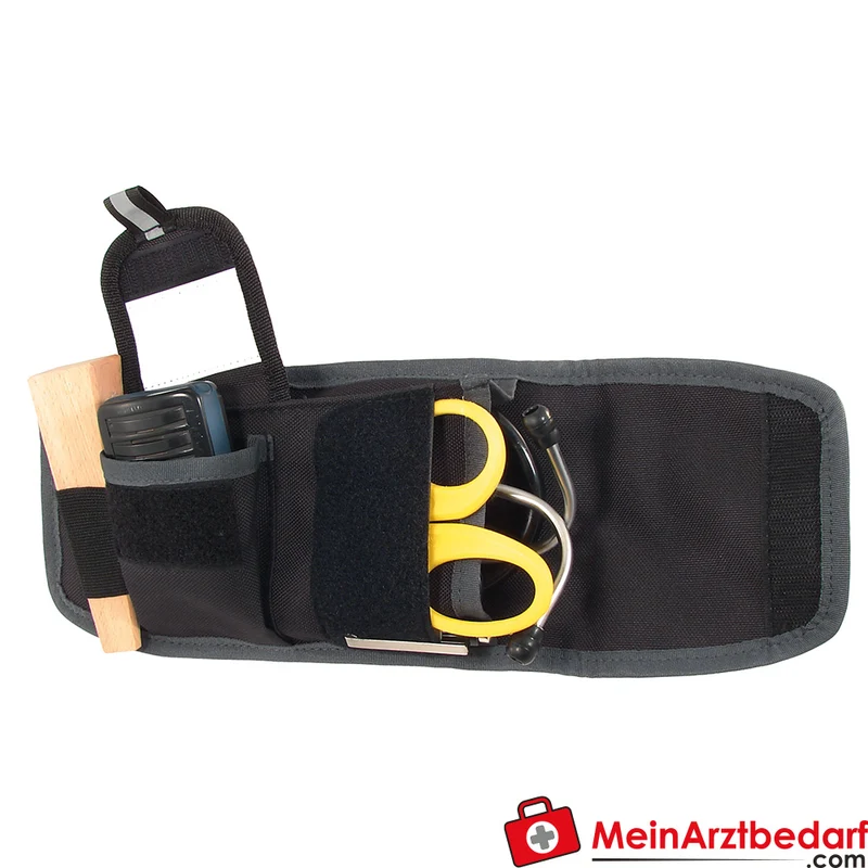 TEE-UU Cardio Stethoskop-Holster gepolstert mit GLOVE-FIX und Gürtel-/Koppelbefestigung schwarz