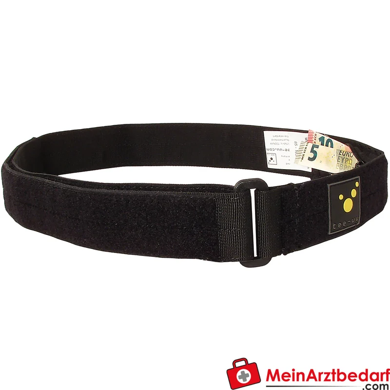 TEE-UU INNER Untergürtel schwarz, Polypropylen, verstellbar S-XXL, innenliegendes Reißverschlussfach
