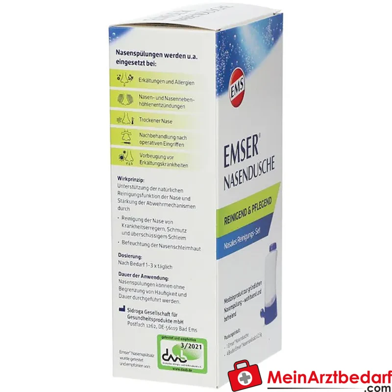 EMSER Nasendusche mit 4 Beuteln Nasenspülsalz Nasenspülset 1 St.