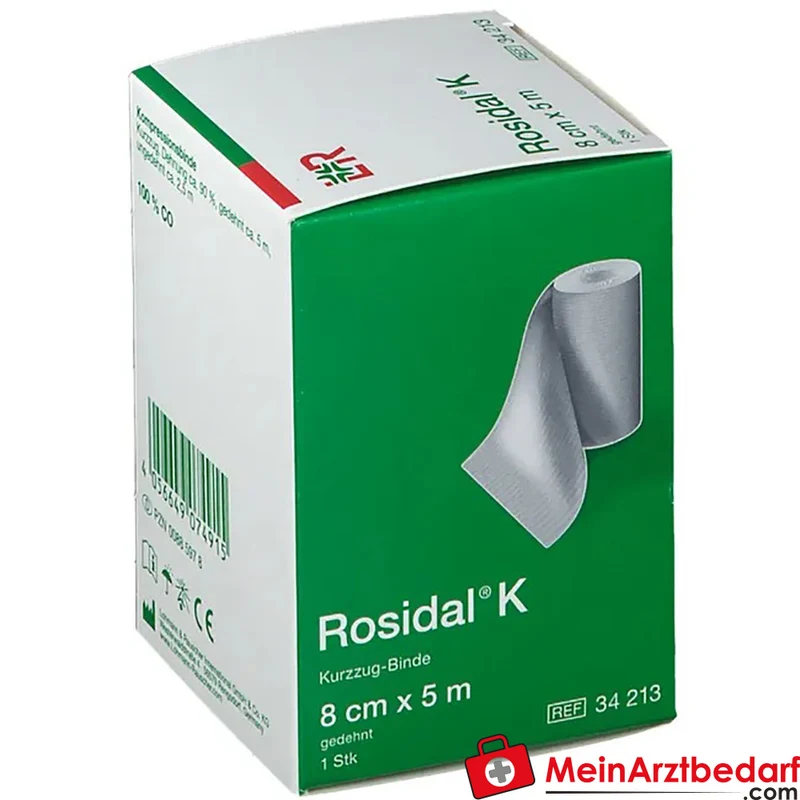 Rosidal K Elastische Fixierbinde 8 cm x 5 m hautfarben 1 Stück