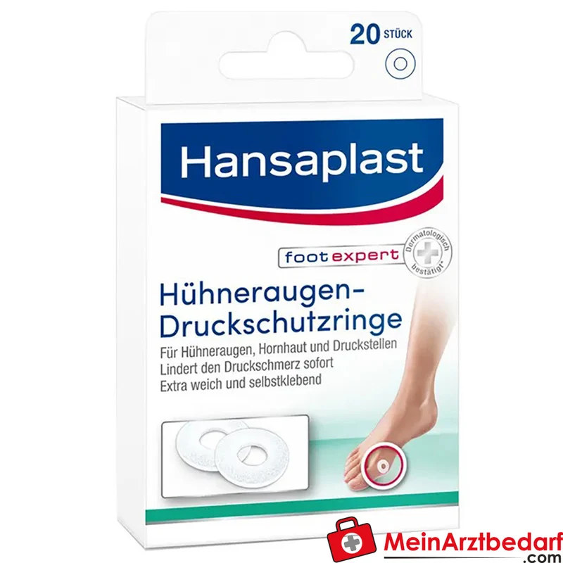 Hansaplast Hühneraugen-Druckschutzringe Pflaster 20 Stück selbstklebend