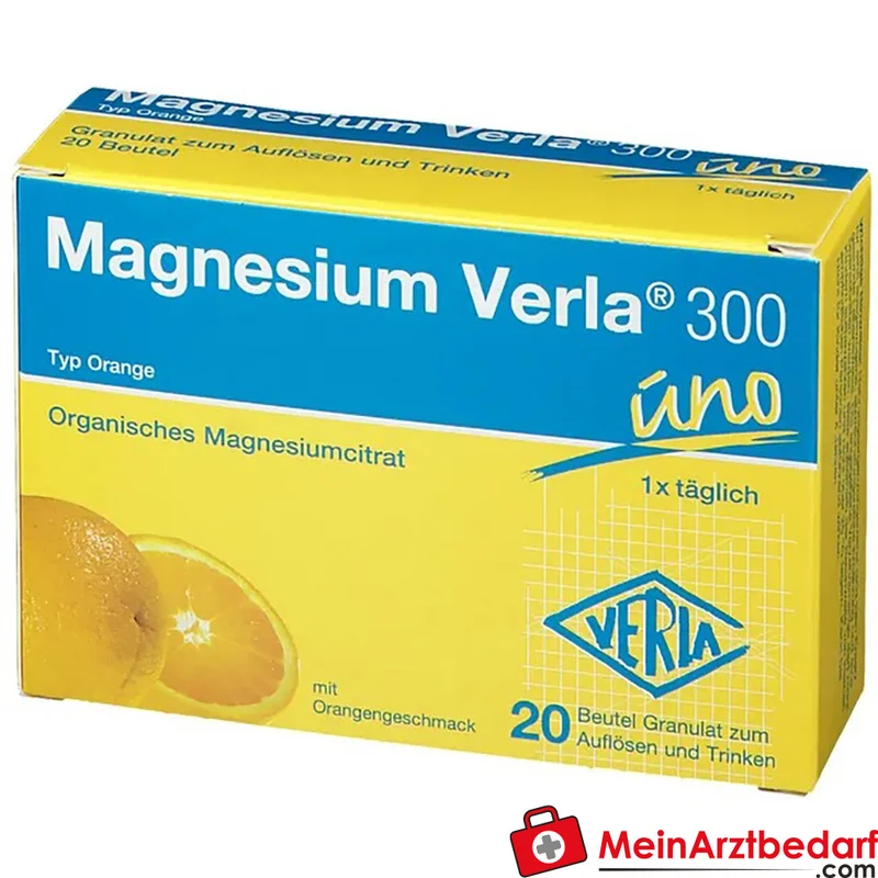 Magnesium Verla 300 mg Trinkgranulat Orange, 20 Beutel