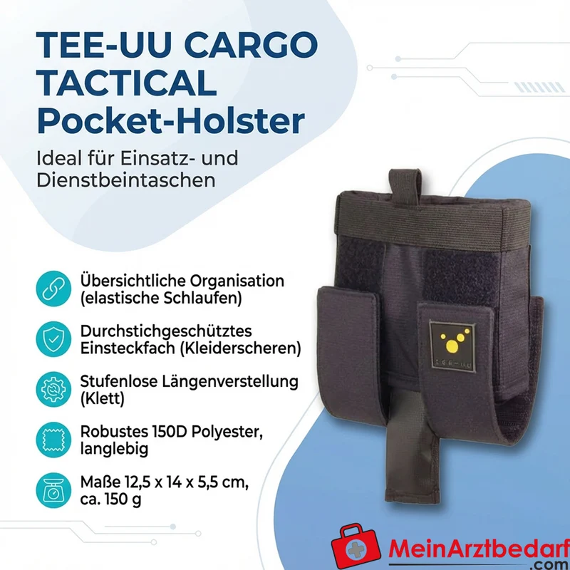 TEE-UU CARGO TACTICAL Pocket-Holster Beintasche, durchstichgeschützt, 150D Polyester, 12,5x14x5,5 cm