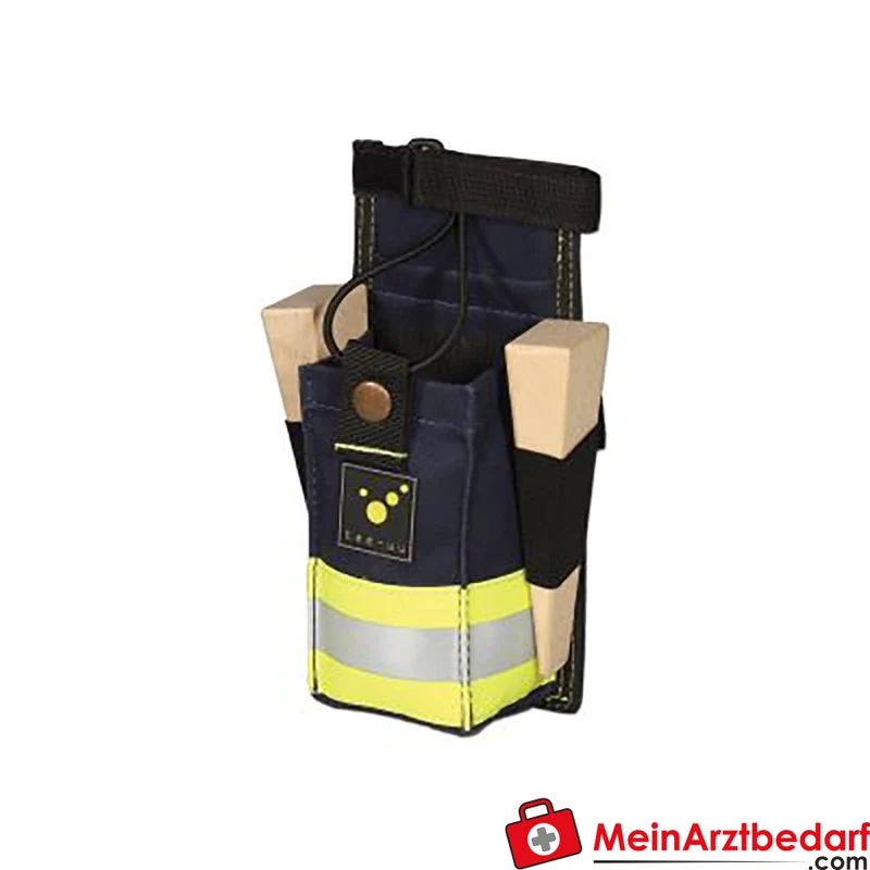 TEE-UU HYBRID Geräte-Holster blau 370G Fire Retardant 9x19,5x5,5 cm Reflexstreifen