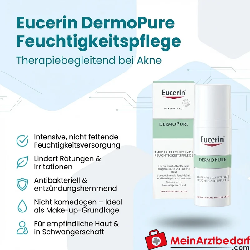 Eucerin DermoPure Therapiebegleitende Feuchtigkeitspflege bei Aknetherapie Creme 50 ml