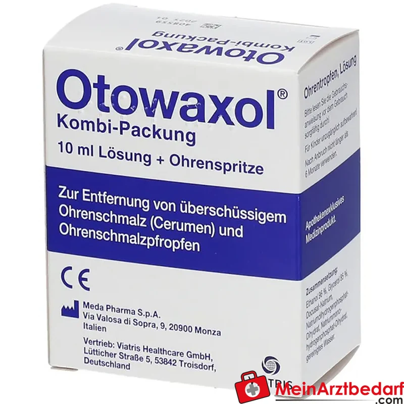 Otowaxol Ohrenspülung Lösung 10 ml Docusat‑Natrium/Ethanol/Glycerol mit Ohrenspritze