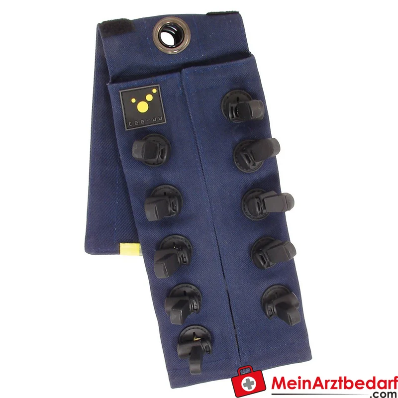 TEE-UU CHECKER POUCH Manschette Türkennzeichnung 10 Steckplätze blau 70G Fire Retardant 47x2x11 cm