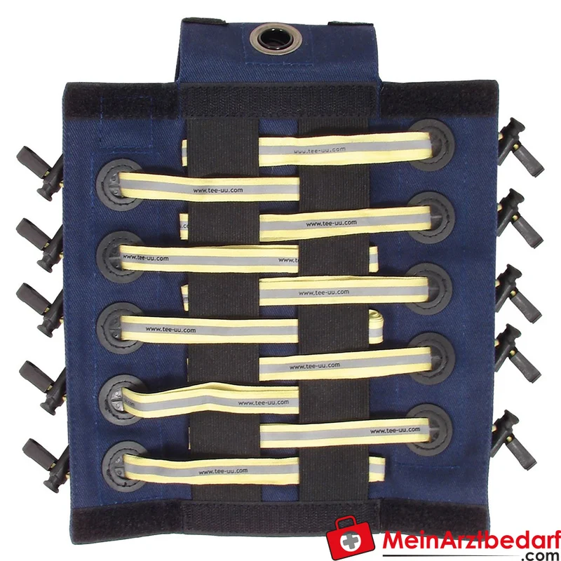 TEE-UU CHECKER POUCH Manschette Türkennzeichnung 10 Steckplätze blau 70G Fire Retardant 47x2x11 cm