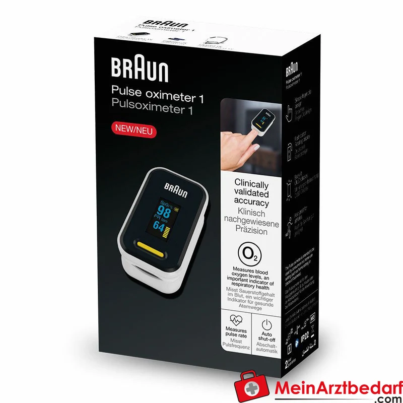 BRAUN Pulsoximeter 1 Finger-Pulsoximeter OLED-Display 1 St.
