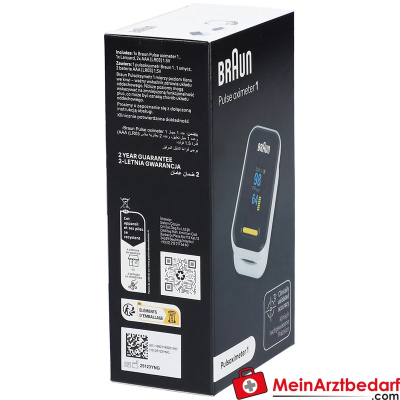 BRAUN Pulsoximeter 1 Finger-Pulsoximeter OLED-Display 1 St.