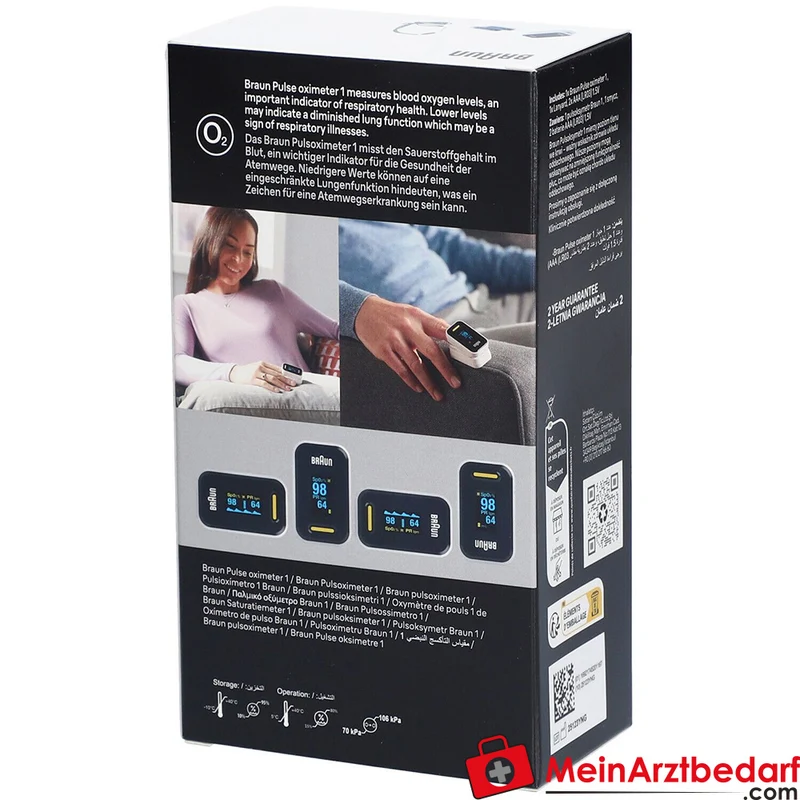 BRAUN Pulsoximeter 1 Finger-Pulsoximeter OLED-Display 1 St.