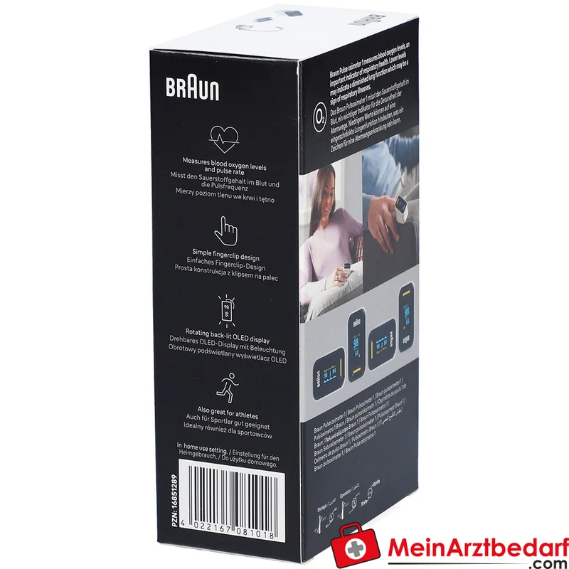 BRAUN Pulsoximeter 1 Finger-Pulsoximeter OLED-Display 1 St.