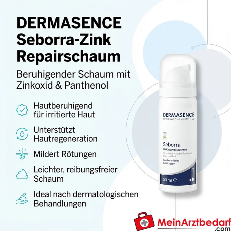 DERMASENCE Seborra-Zink Repairschaum mit Zinkoxid & Panthenol 50 ml