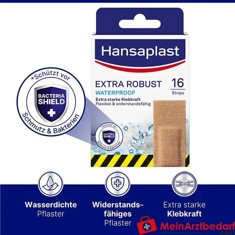 Hansaplast Extra Robust Waterproof Textilpflaster 16 Stück