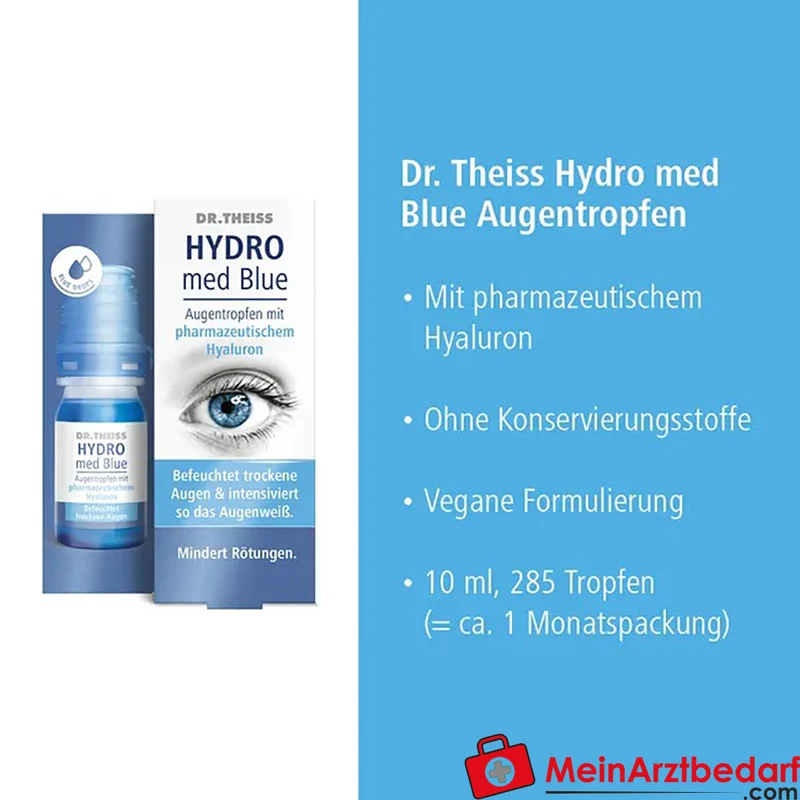 Dr. Theiss Hydro med Blue Augentropfen 1,5 mg Hyaluronsäure 10 ml