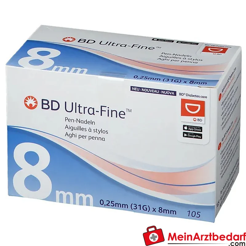BD Micro-Fine Ultra Pen-Nadeln 8 mm 31G 105 Stück