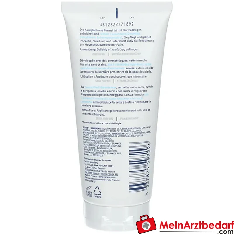 CeraVe Fußcreme Salicylsäure mit Ceramiden und Hyaluronsäure 88 ml