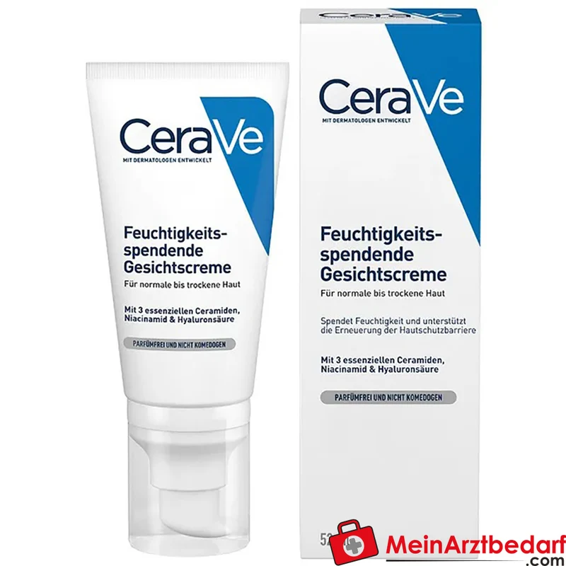 CeraVe Feuchtigkeitsspendende Nachtcreme mit Hyaluronsäure, Ceramiden und Niacinamid 52 ml