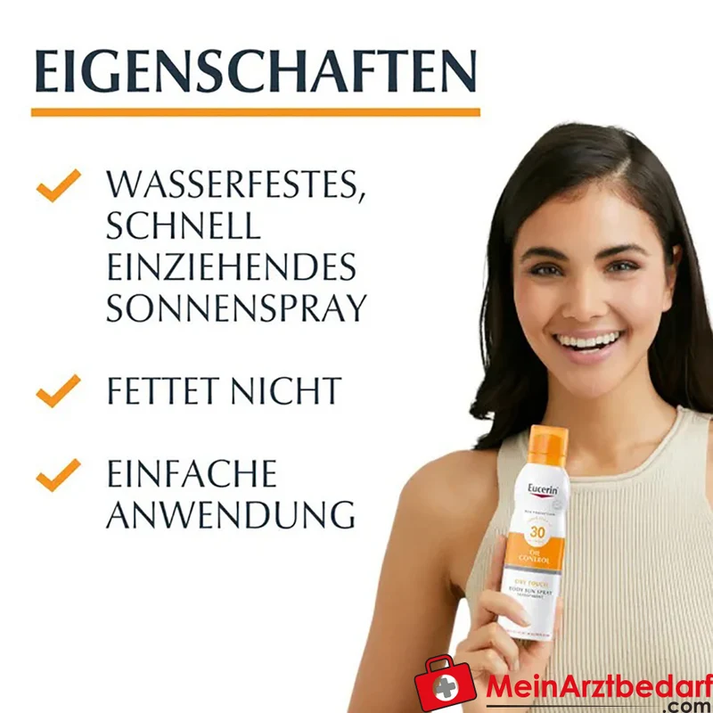 Eucerin Oil Control Dry Touch Spray LSF 30 Sonnenschutz für empfindliche und zu Akne neigende Haut 200 ml