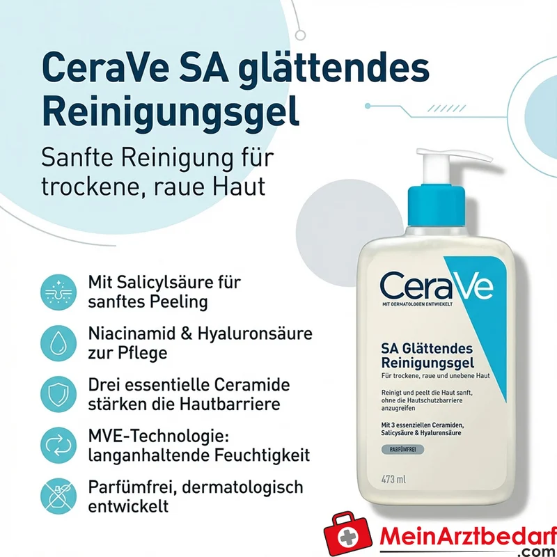 CeraVe SA glättendes Reinigungsgel mit Salicylsäure 473 ml