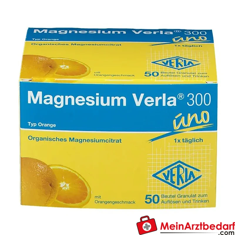 Magnesium Verla 300 mg Trinkgranulat Orange, 50 Beutel