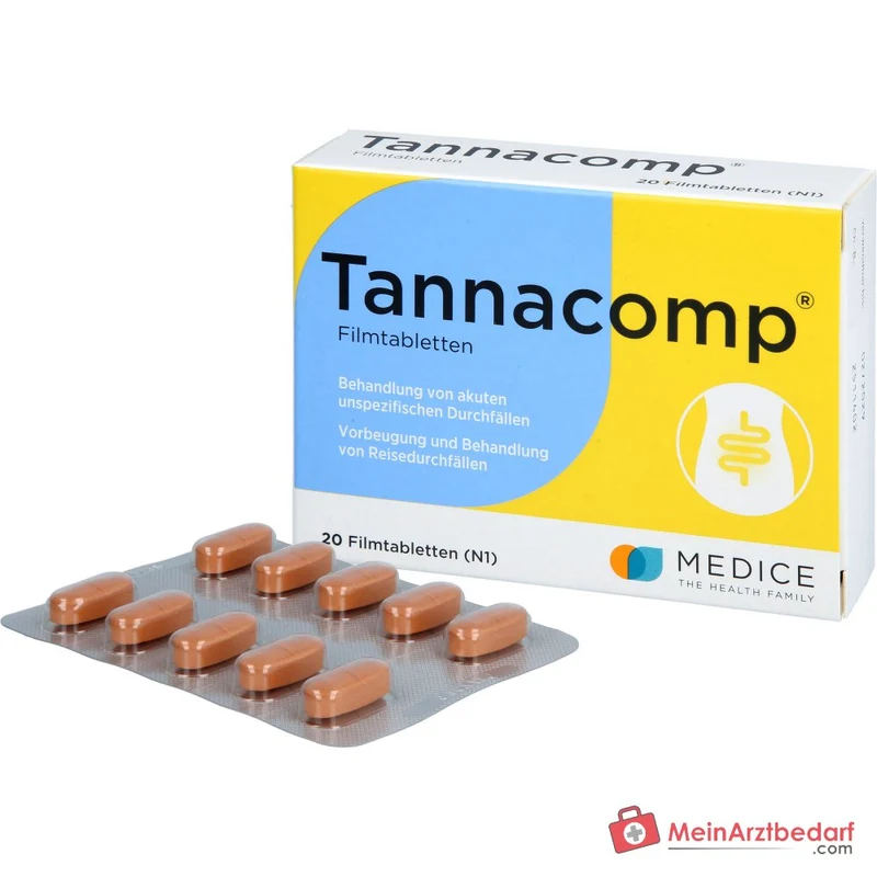 Tannacomp 500 mg/50 mg Filmtabletten bei akutem Durchfall