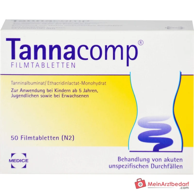 Tannacomp 500 mg/50 mg Filmtabletten bei akutem Durchfall