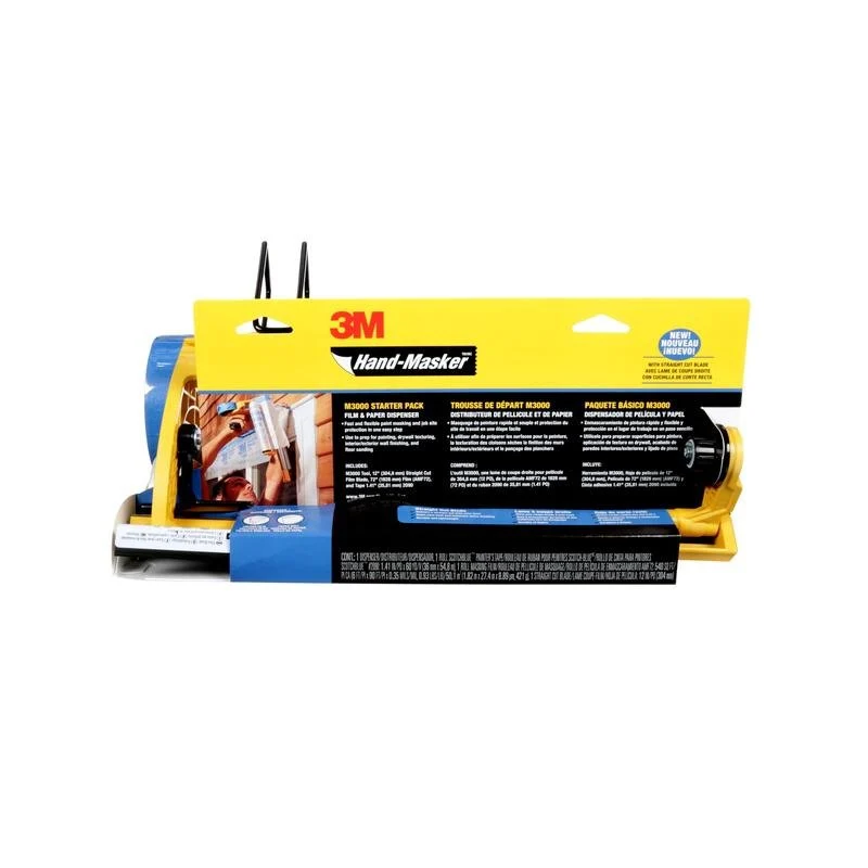 3M™ Hand-Masker™ Set aus vorkonfektionierter Abdeckfolie und Abdeckband M3000-PAK-WE | Packung (1 Stück)