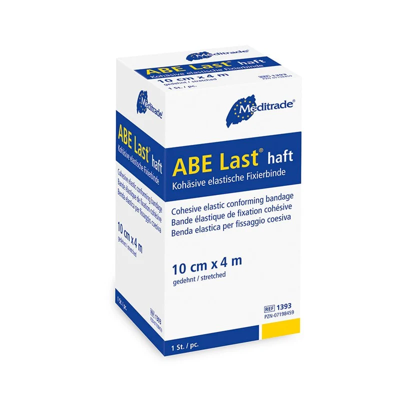 ABE Last® haft hochelastische Fixierbinde, 10 cm x 4 m | Packung (1 Stück)