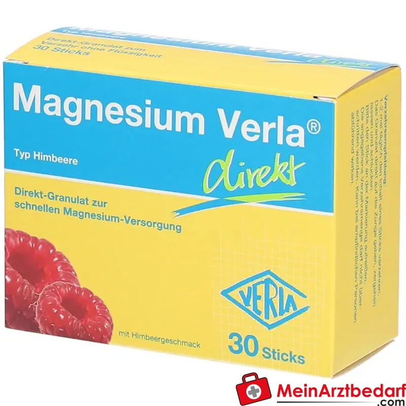 Verla Magnesium Direkt Himbeere 150 mg Granulat-Sticks 30 Stück