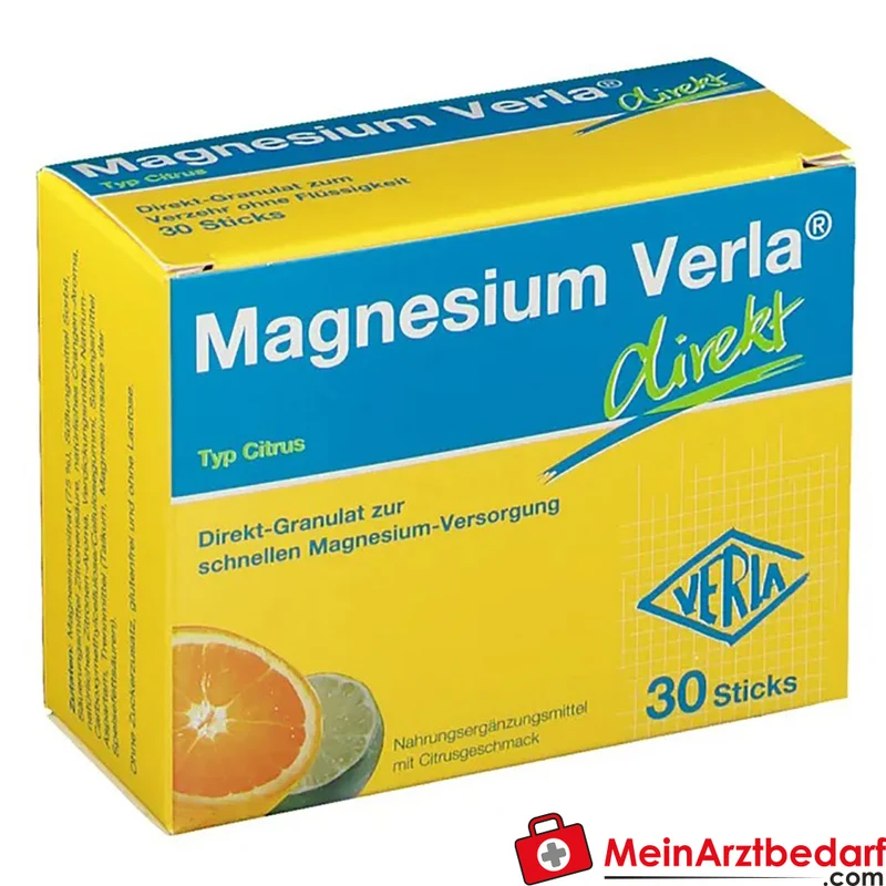 Verla Magnesium Citrus 150 mg (als Magnesiumcitrat) Direktsticks 30 Stück