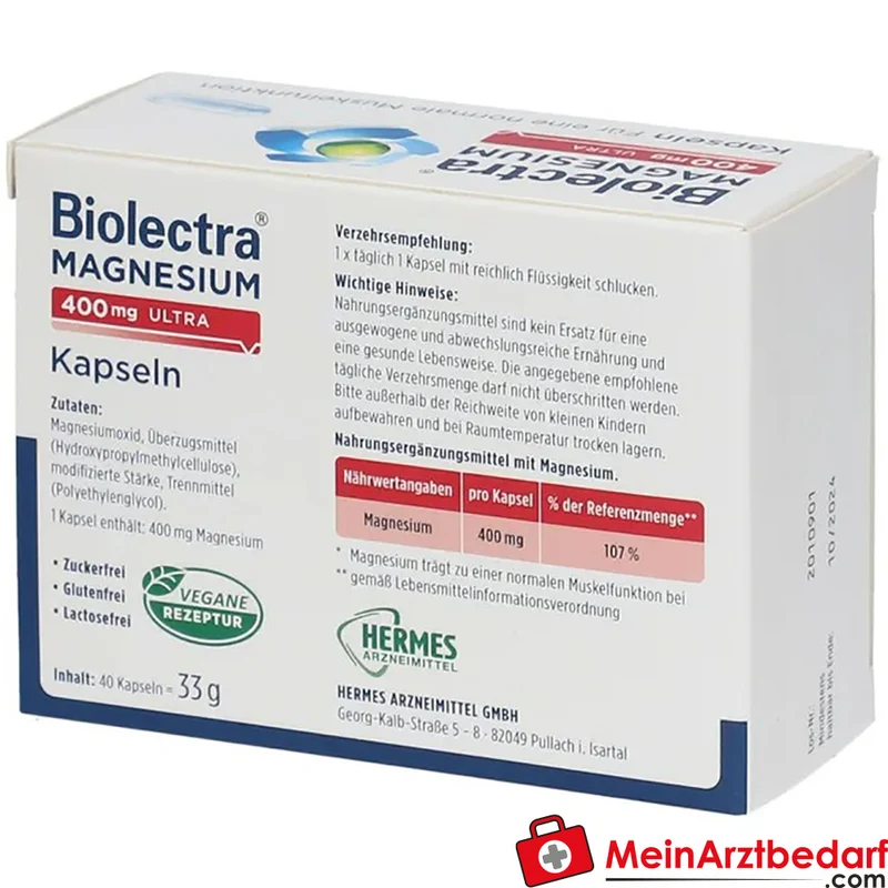 Biolectra Magnesium 400 mg ultra Kapseln 40 Stück
