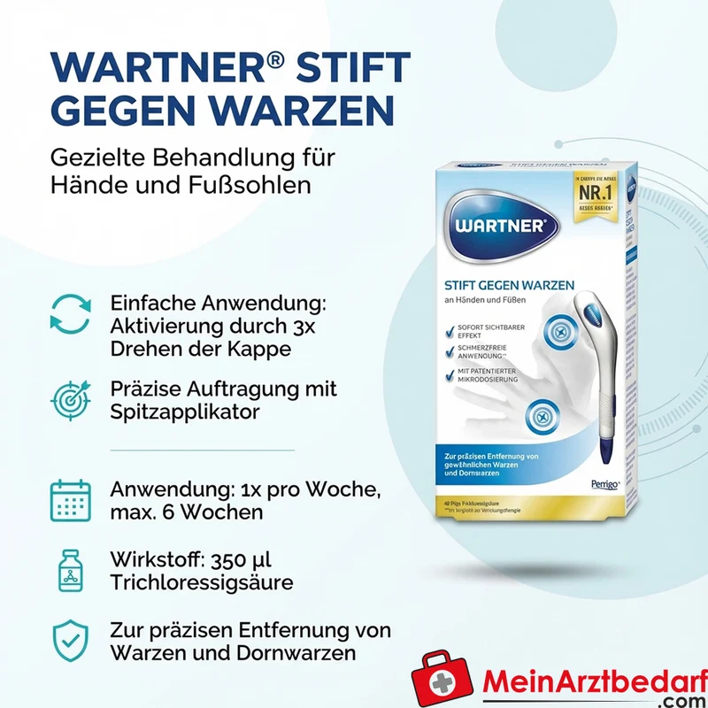 WARTNER Stift gegen Warzen 350 µl Trichloressigsäure 1 Stück