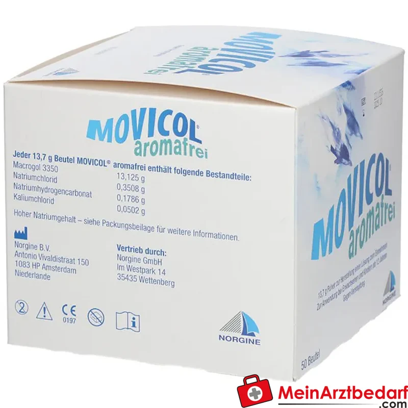 MOVICOL® aromafrei Macrogol 3350 + Elektrolyte Lösungspulver 50 Beutel