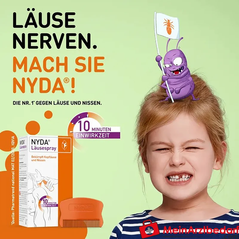 NYDA Läusespray mit 2‑Stufen-Dimeticon 50 ml