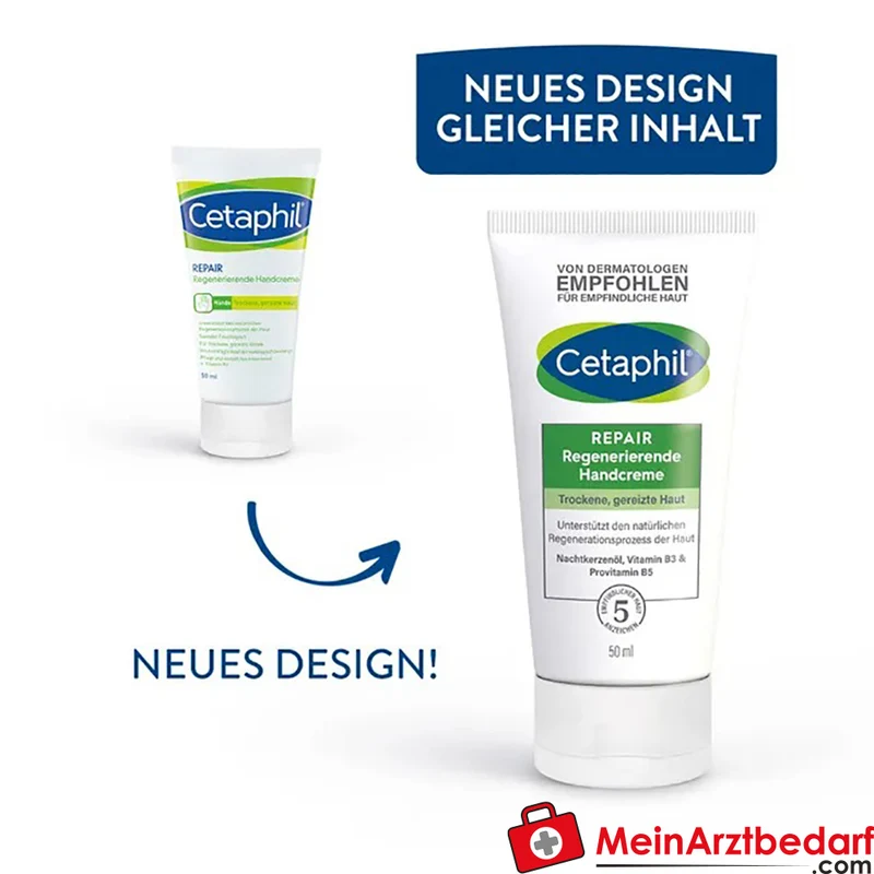 CETAPHIL Repair Regenerierende Handcreme 50 ml für trockene, empfindliche Hände