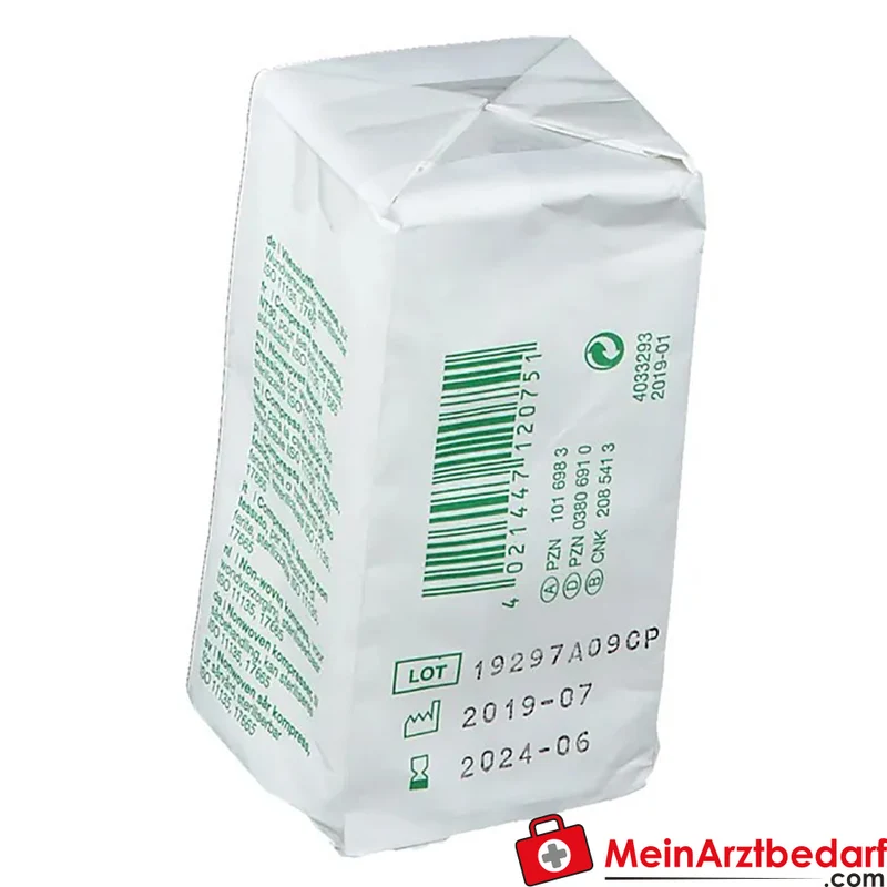 Vliwasoft Vliesstoffkompresse 5 cm x 5 cm 4-lagig unsteril 100 Stück