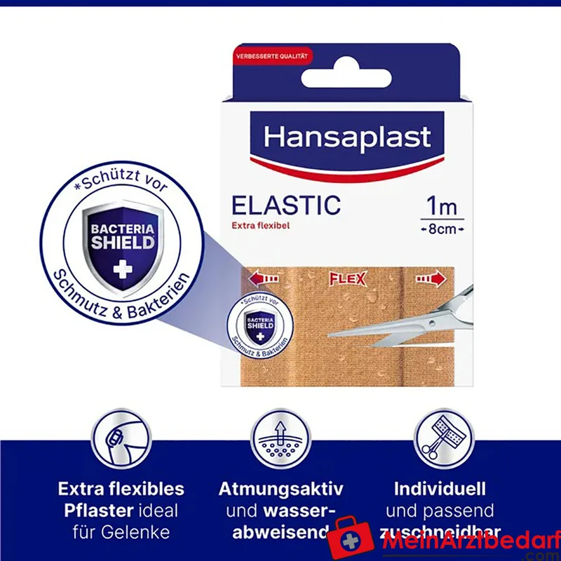 Hansaplast Elastic elastisches Wundpflaster 1 m x 8 cm 1 Stück