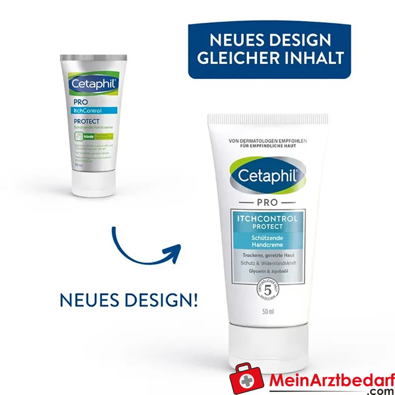 CETAPHIL PRO ItchControl Protect Schützende Handcreme 50 ml für sehr trockene, gereizte Hände