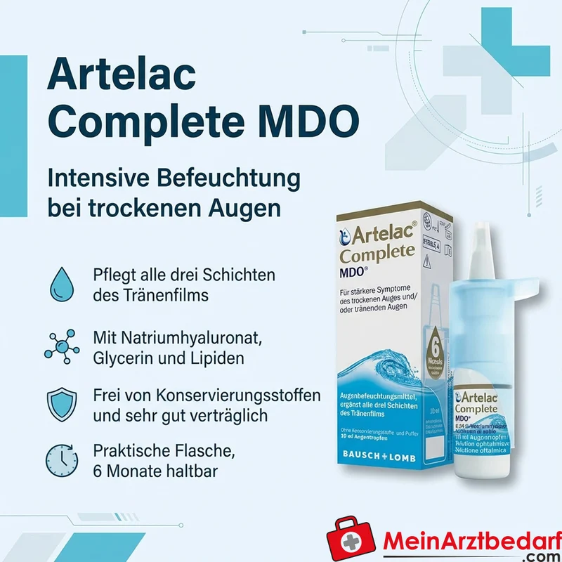 Artelac Complete MDO 0,24% Natriumhyaluronat Augentropfen 10 ml