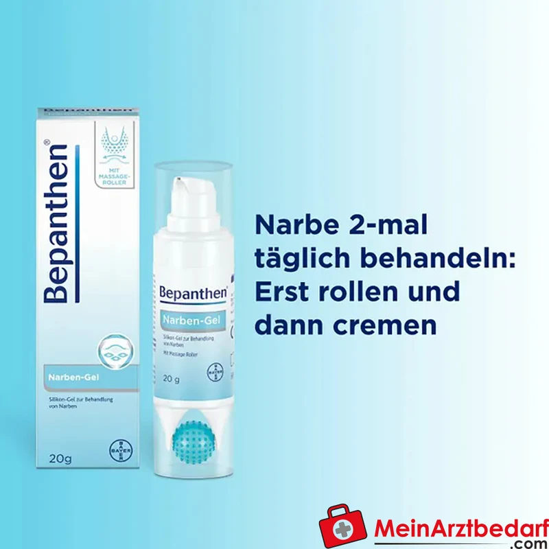 Bepanthen Narben-Gel mit Massage-Roller, Silikon & Dexpanthenol, 20 g